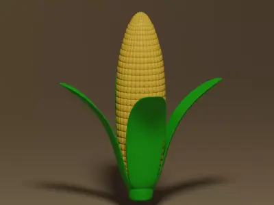 Cartoon Corn 1 3D model