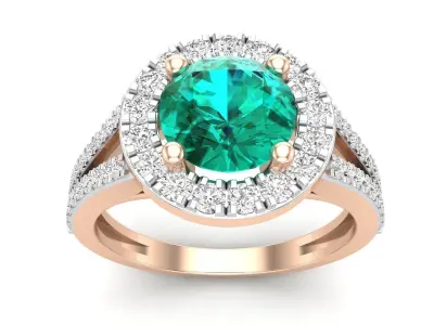 AV 623 Diamond Ladies Split Shank Bridal Engagement Ring 3D print model