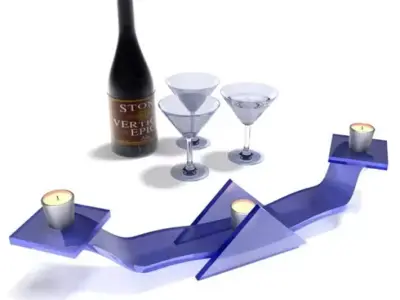 Wine Decoration Candle Holder 3D model