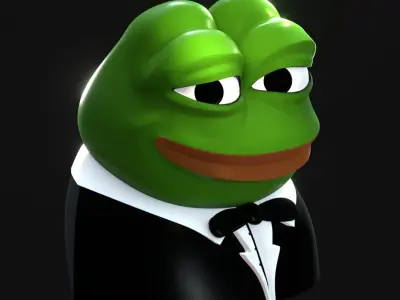 Tuxedo Pepe Low-poly 3D model