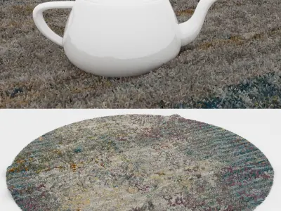 Round Rug Set 28 3D model