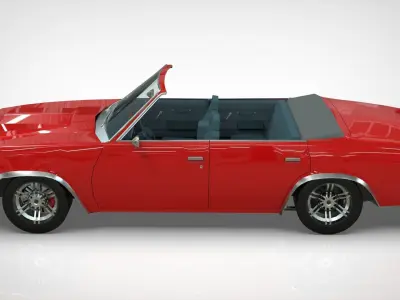 Malibu cabriolet 1981 LowPoly Low-poly 3D model