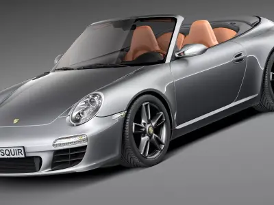 Porsche 911 997 Cabrio 2011 3D model
