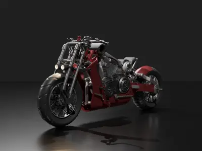 Chopper bike model 3D  3D model