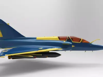 The Blue Mirage 2000 Low-poly 3D model