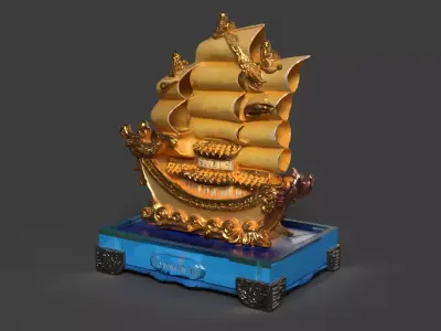 Chinese dragon  Low-poly 3D model