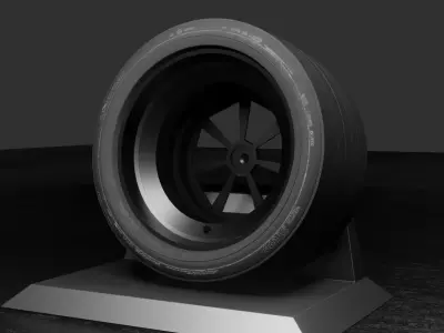 Racing Tyre And Rim 3D model