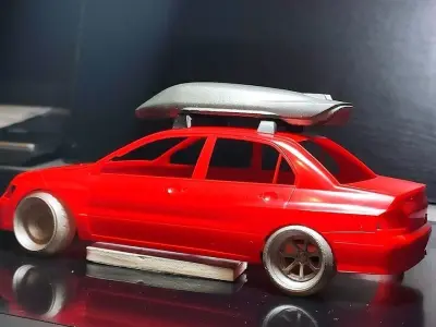 Sport Ski box Roof Box for Diecast 1-24 and 1-64 3D print model