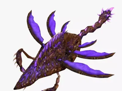 Spaceship ZV Low-poly 3D model