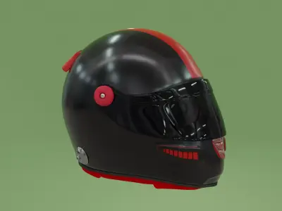 Racing Helmet Free low-poly 3D model