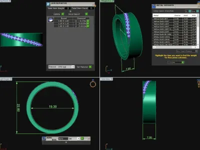 Diamond Jewelry Ring 3D print model 3D print model