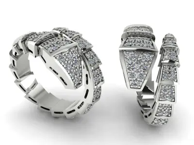 Bvlgari Snake Serpenti Ring  3D print model get
