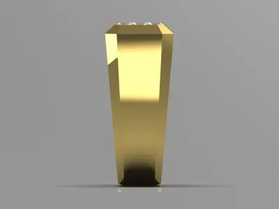 man diamond gold ring mr0131 3D print model