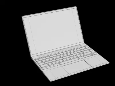Hp Pavilion Aero 13 inch Laptop Low-poly 3D model