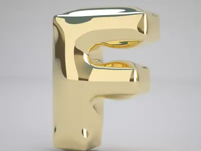 F Balloon Gold 3D model