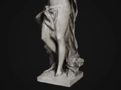 Pomone Statue Low-poly 3D model