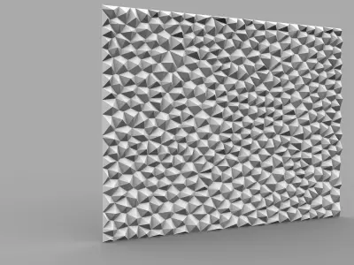 3D Diamond wall panel Free 3D model