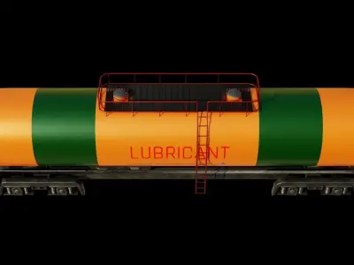 wagon model 3D complete textures and materials Low-poly 3D model