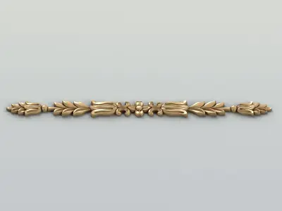 Carved decor horizontal 037 3D model