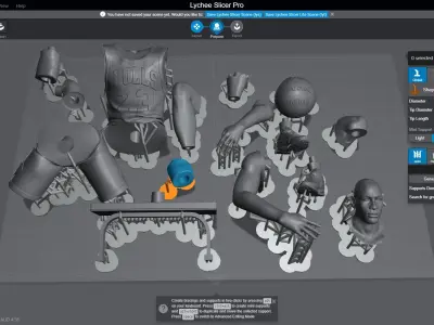 Micheal Jordan 3D Printable 8 3D print model