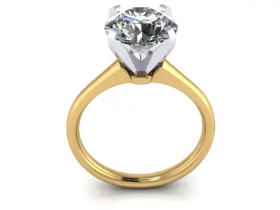 Tiffany Solitaire Woman Ring  3D print model