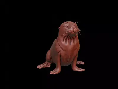 Seal Animal Sculpture 3D print model purchase