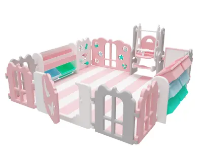 Playpen Baby Girls Play Yard 3D model