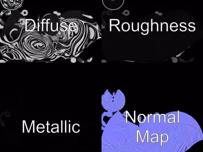 Zebra Patterned Ceramic Jar model pack Low-poly 3D model