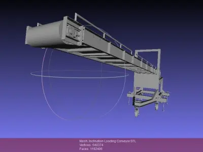 Inclination Loading Conveyor Free 3D model
