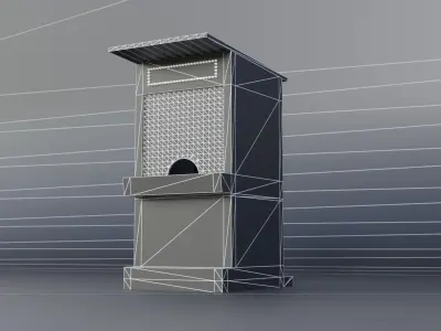 Ticket Counter for collecting entrance fee  3D model