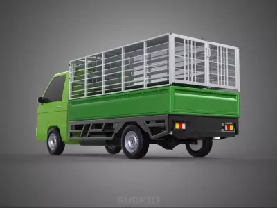 FOWL POULTRY BIRD CARRIER RACK FENCE CAGE TRUCK PICKUP CAR CARGO 3D model