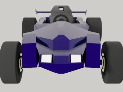 Racing car - Formula1 concept Low-poly 3D model