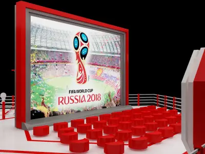 Football Scene Cafe a277 3D model