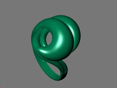 Women Ring Plain Ring Ready STL 3DM Models Womens Rings 3D print model 5
