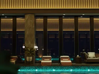 Luxury Swimming Pool Spa 3D model