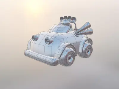 Baggy Car Low-poly 3D model