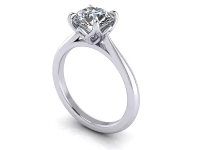 Solitaire Diamond Fashion Ring R15 3D print model