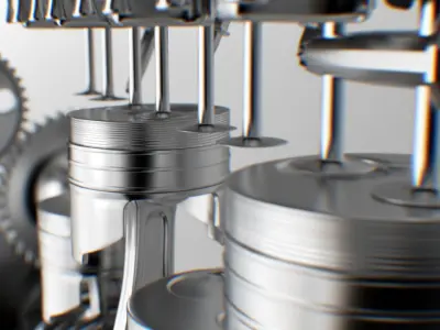 Piston Engine 3D model