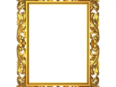 carved frame 3D model 36