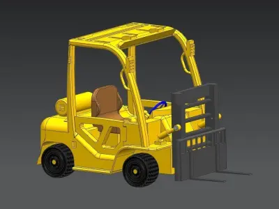 Forklift Assembly 3D print model