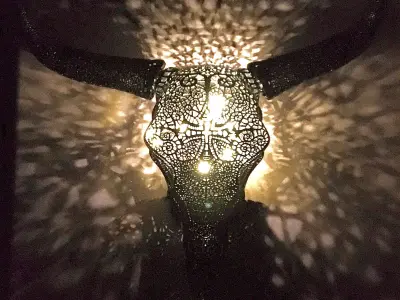 Filigree Bull Skull 3D print model