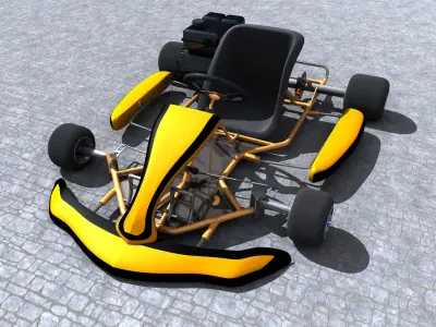 Racing Go Kart GoKart 3D model