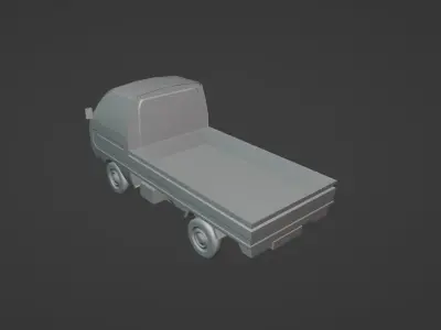 Mitsubishi Minicab Pick Up Low-poly 3D model