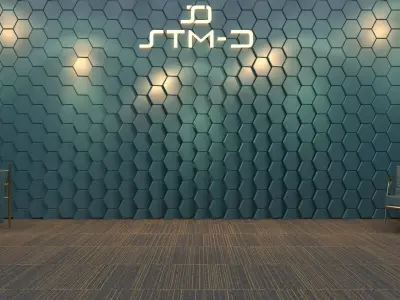 STM-D hexagon wall parametric  model 100 Low-poly 3D model