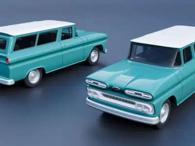 Chevrolet Suburban 1961  3D print model