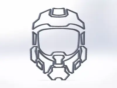 Masterchief wall decoration Free 3D print model