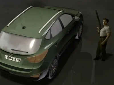 Walking dead Shane set 3D model