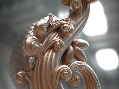 Arowana koi fish CNC 3D print model 3D print model