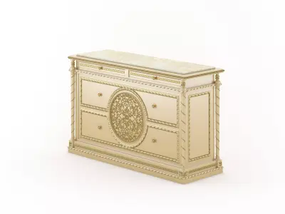 Central TV stand with mechanism by Modenese 3D model