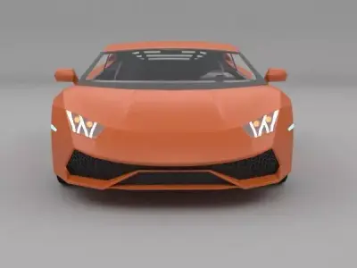 sport car rigged 3D model